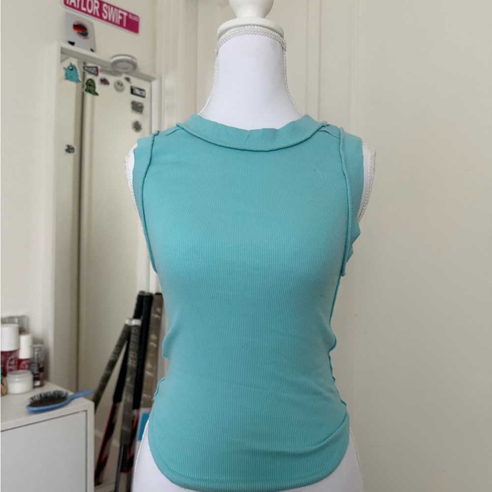 Free People Teal Tank Top